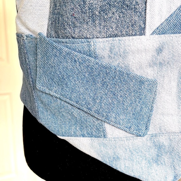 Vintage Denim Patchwork, Lined, Boho Vest Made With Jeans from the 70’s and 80’s - Picture 7 of 13